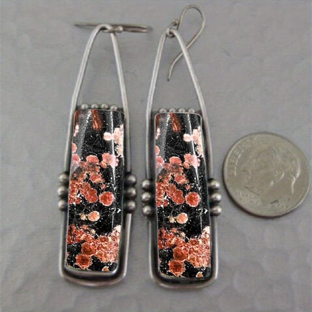 Retro Bohemian Geometric Dangle Earrings - Picture 3 of 5
